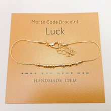 Handmade Golden Morse Code Bracelet: BAD ASS