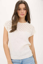 Eyelet ivory top