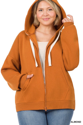 CAMEL ZIPPER HOODIE