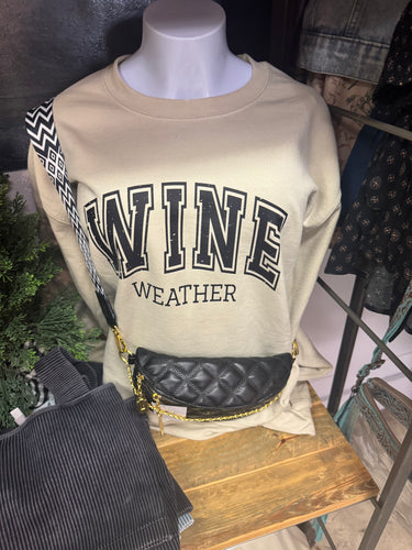 WINE WEATHER TAN PULLOVER