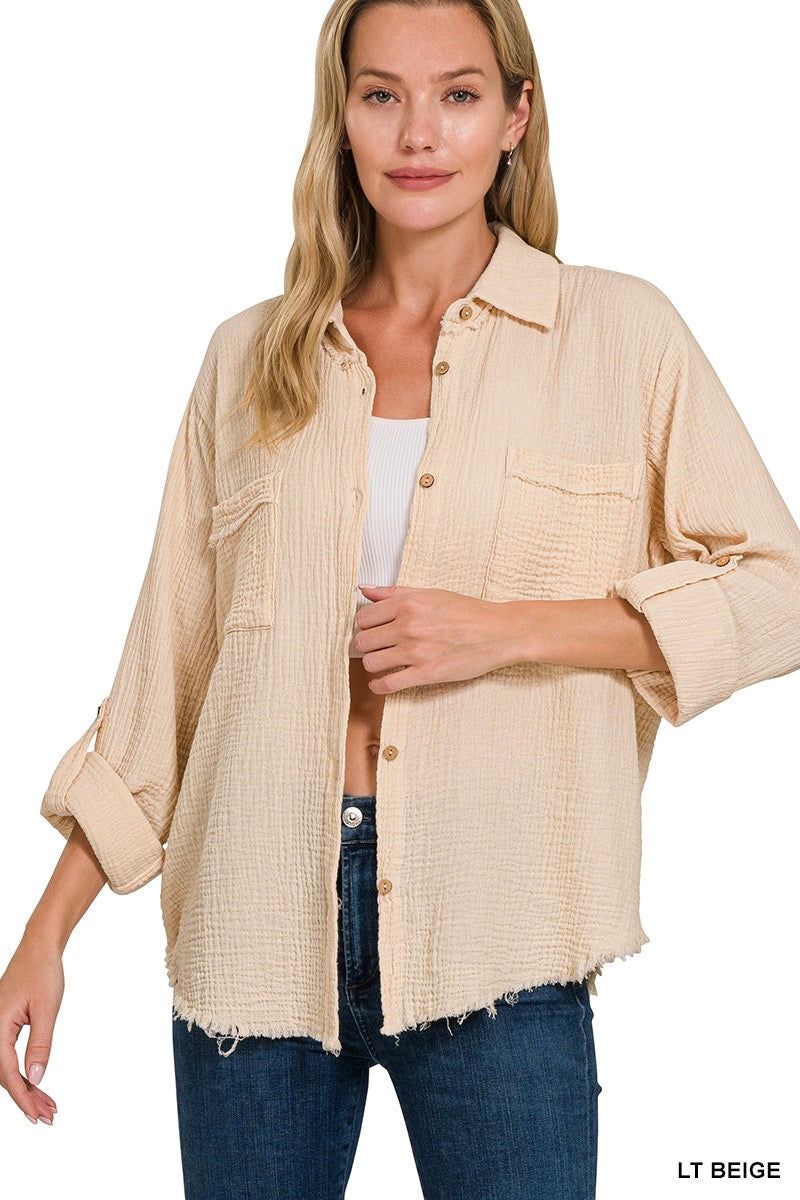 LT Beige button Down