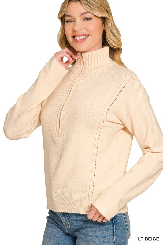 Oatmilk Half Zip