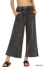 Washed Terry Palazzo Pants