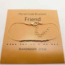 Handmade Golden Morse Code Bracelet: BAD ASS