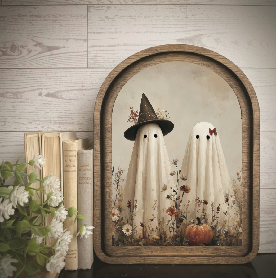 Arch Frame Art Ghost Couple Moody Halloween