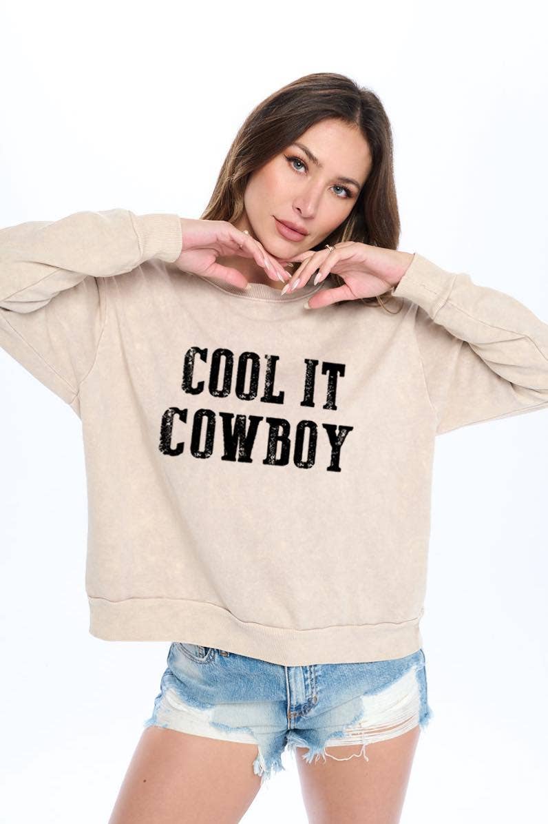 Cool It Cowboy Graphic Sweatshirt: