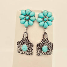 Western Style Cattle Tag Post Earrings - WJ