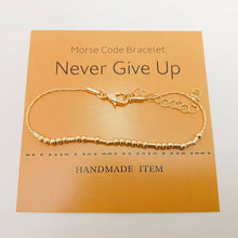Handmade Golden Morse Code Bracelet: BAD ASS