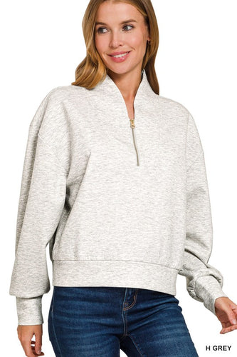Heather Half zipper