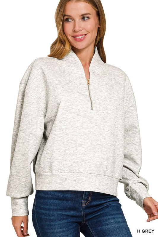 Heather Half zipper