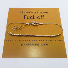 Handmade Golden Morse Code Bracelet: Fuck it