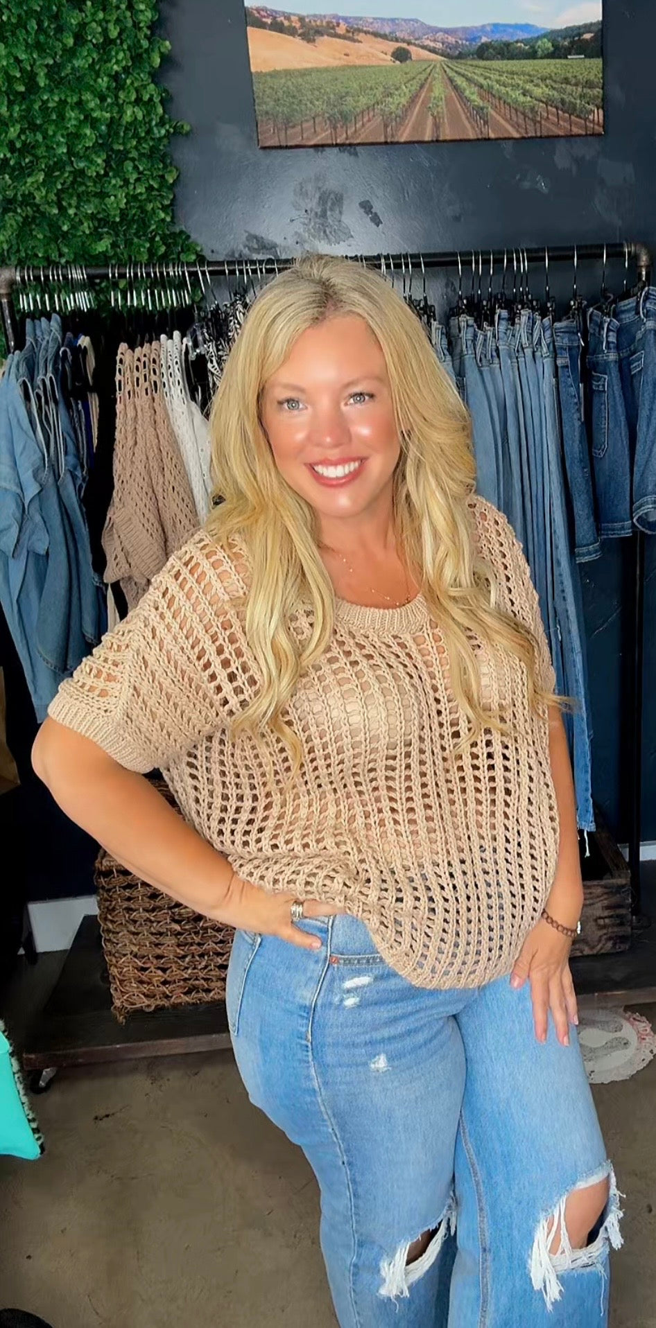 Sand Crochet Sweater