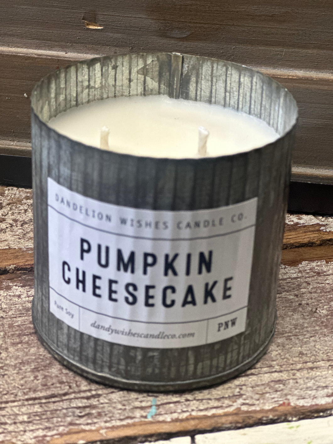 12 oz. Rustic Galvanized Tin Pumpkin Cheesecake