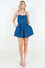 Cut Out Chambray Romper