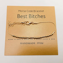 Handmade Golden Morse Code Bracelet: BAD ASS