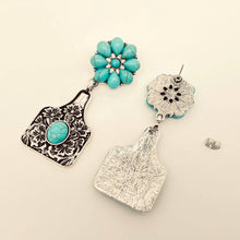 Western Style Cattle Tag Post Earrings - WJ