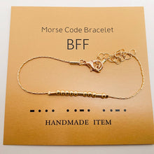 Handmade Golden Morse Code Bracelet: BAD ASS