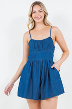 Cut Out Chambray Romper
