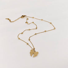 Gold Plated Stainless Steel Bow Pendant Necklace - FGS
