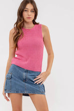 Fuchsia Flair Lace-Up Tank