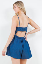 Cut Out Chambray Romper
