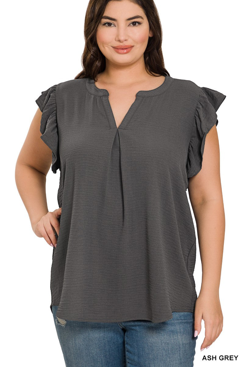 CURVY GRAY SKIES BLOUSE