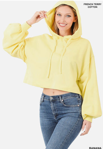 BANANA CROPPED HOODIE