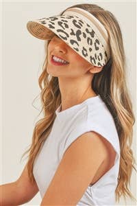 LEOPARD VISOR HAT