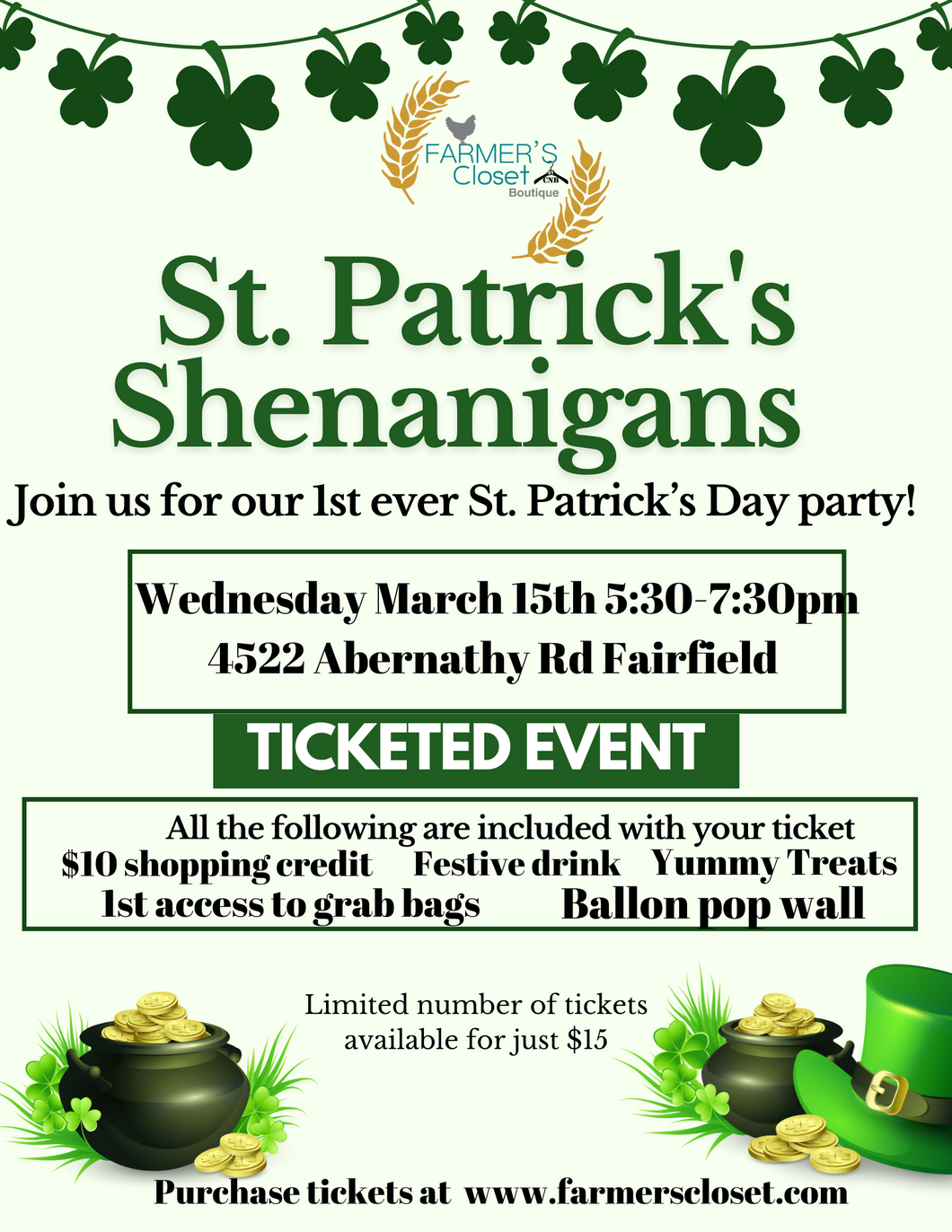 St. Patty Party Ticket