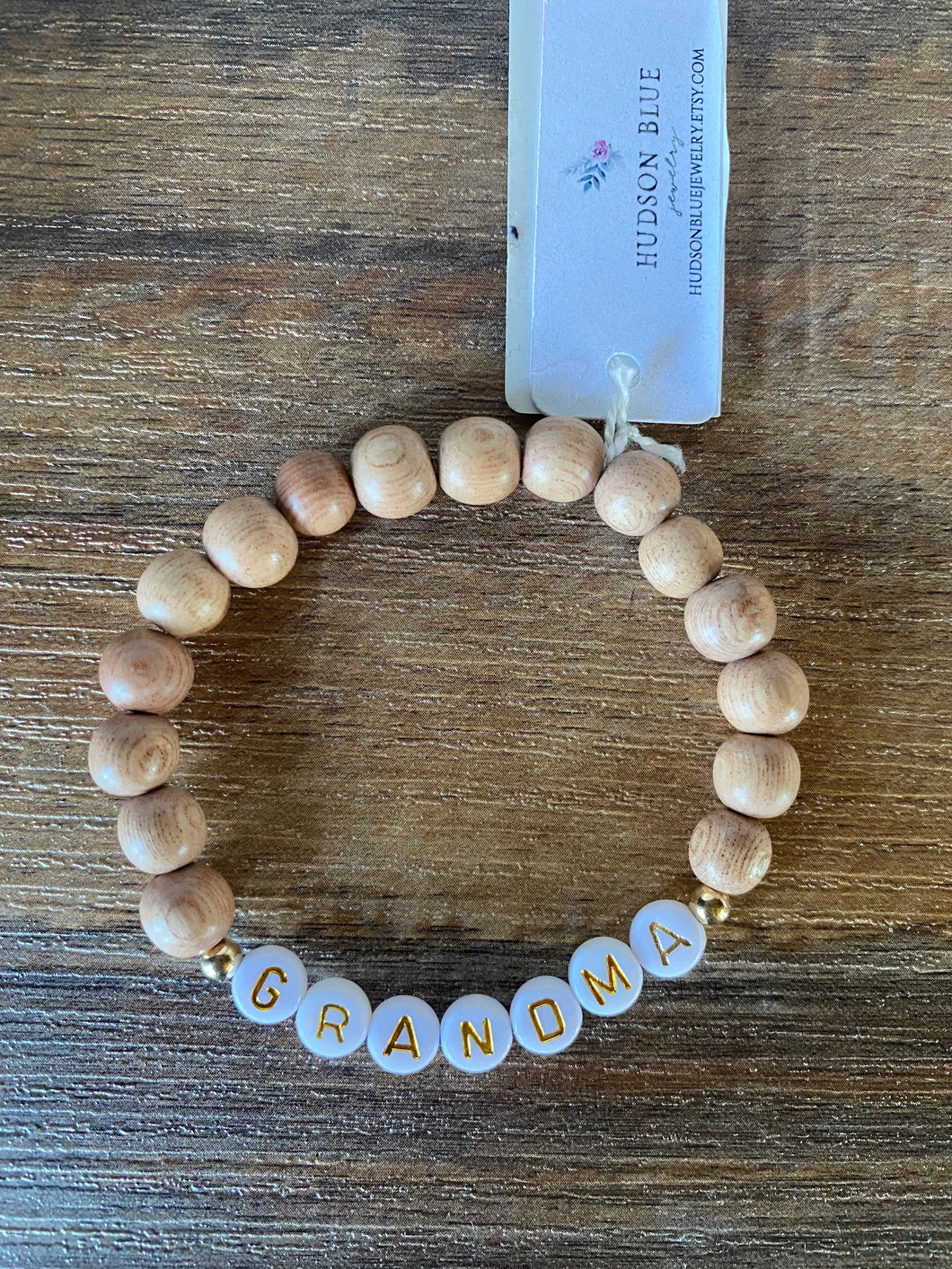 Grandma Bracelet Rosewood and Gold-Filled Beads